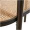 Brown Rattan Console Table with Pressed Tempered Glass Top